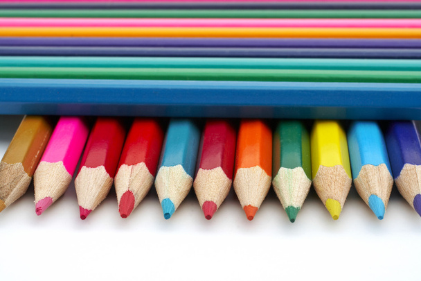 Colored school pencils - Foto, Imagen