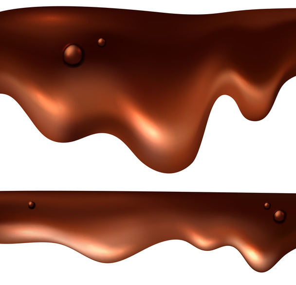 Csokoládé reális csepegtető - Vektor, kép