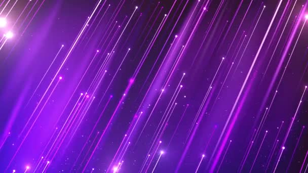 Purple lights trail background with purple light particle looped - Video