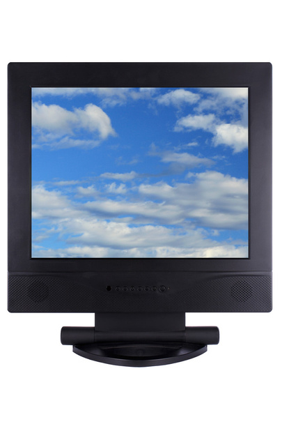 Monitor de computador LCD de painel plano
 - Foto, Imagem