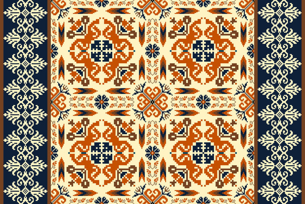 Beautiful arabesque floral seamless pattern.Aztec style,vector,illustration.design for texture,fabric,clothing,wrapping,decoration,carpet.pattern sty,boho style.geometric ethnic oriental traditional. - Vecteur, image