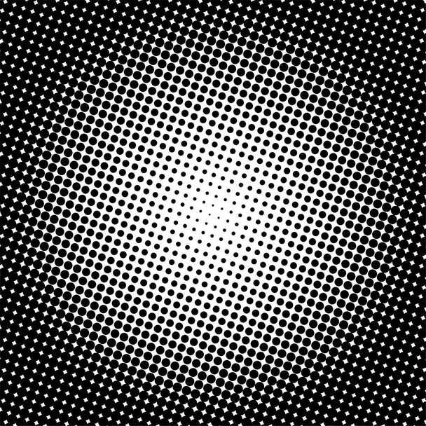Black circles, gradient halftone background. Vector illustration. - Vektor, obrázek