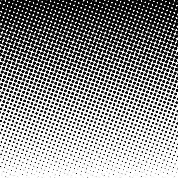 Black circles, gradient halftone background. Vector illustration. - Vettoriali, immagini