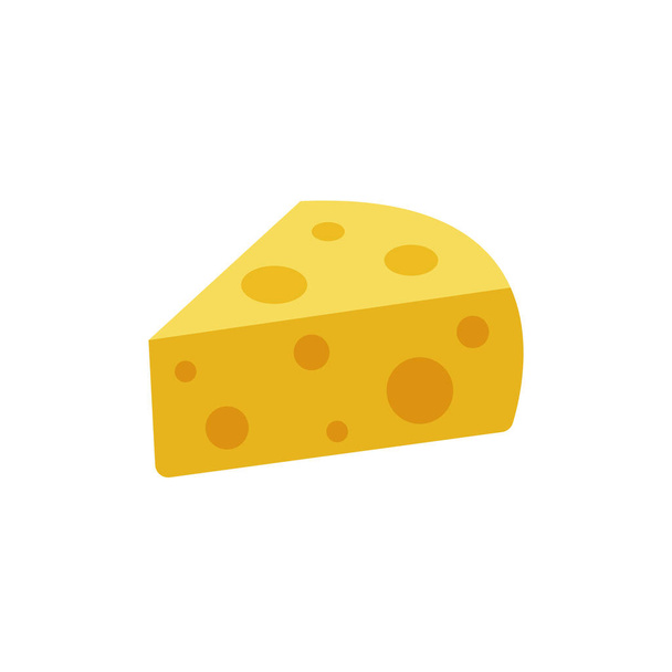 Icono de queso vector. Queso sobre fondo blanco. diseño del logo. - Vector, imagen