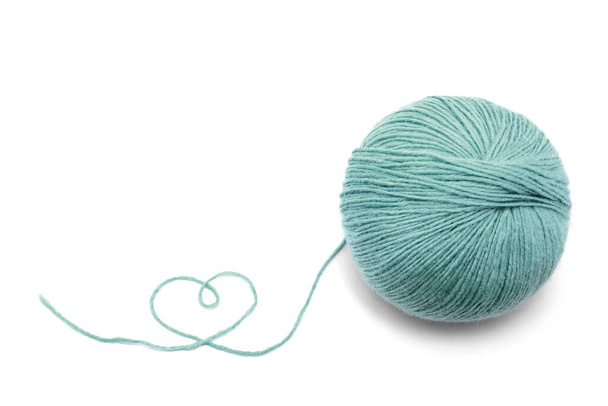 Green Wool Yarn Ball Isolated On White Stock Photo, Picture and Royalty  Free Image. Image 14637877.