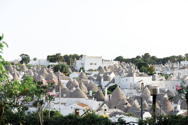 Unique Trulli houses with conical roofs in Alberobello, Italy - Photo, Image