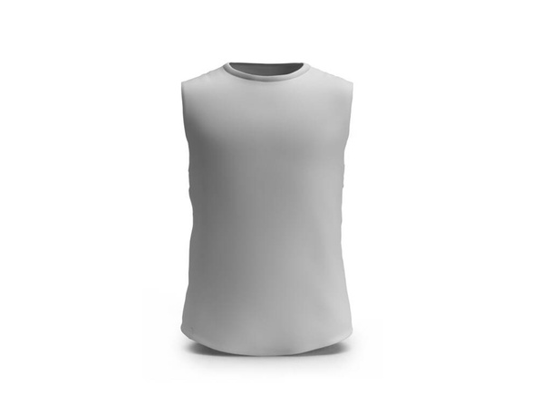 Sleeveless Shirt 3D Illustration Mockup Scene on Isolated Background - Φωτογραφία, εικόνα