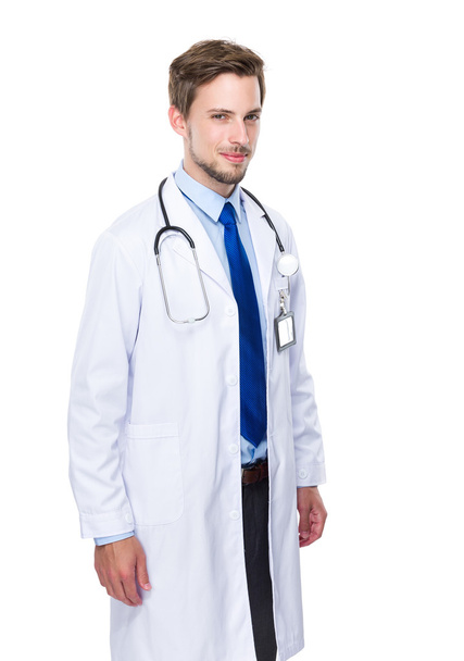 sztetoszkóppal kezelt férfi orvos - Fotó, kép