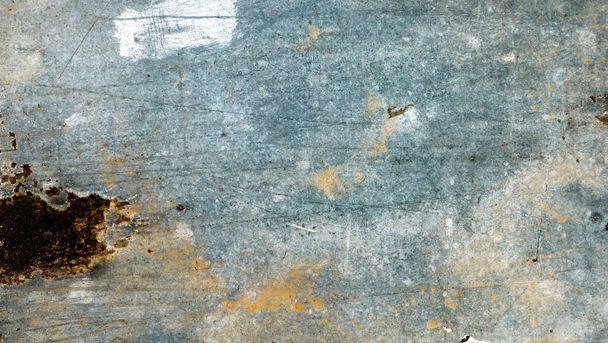 Grunge dark blue metal, rusty metal background, dirty and stained metal, concept design with abstract art. Abstract art for wall art, print and poster - Photo, Image