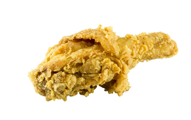 Fried chicken on white background. - Photo, Image