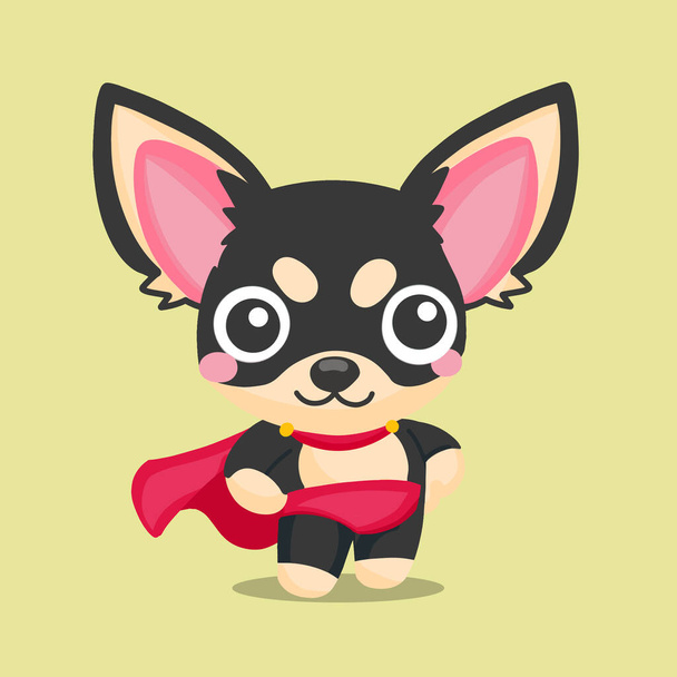 chi Wawa cute dog is superhero  - Vector, Image