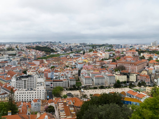Lisboa, Portugal. April 9, 2022: Panoramic and urban landscape of neighborhoods in the city.  - Foto, Imagen
