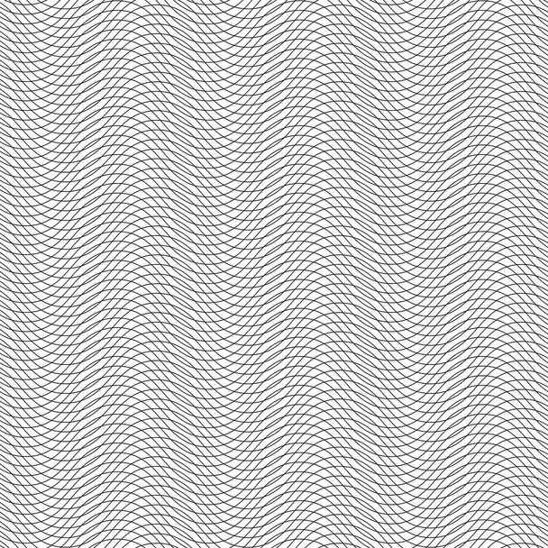 seamless black wavy line vector abstract pattern - Vektor, Bild