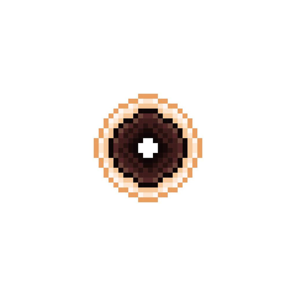 Donut pixel art. vector illustration. - ベクター画像