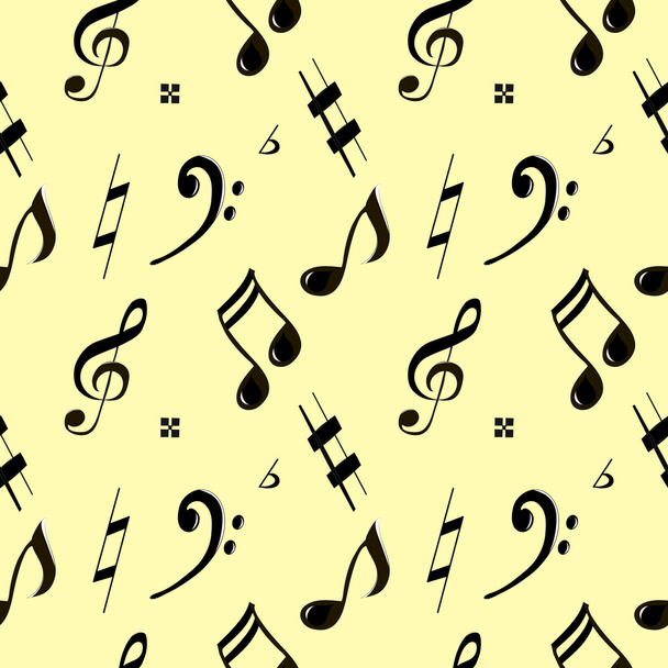 Treble clef and note - Vector, Image