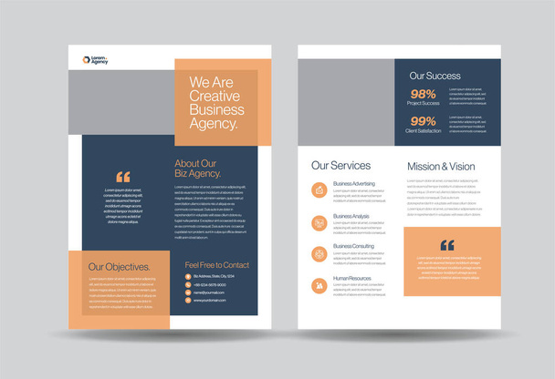 Corporate Business Flyer Design or Handout and leaflet design or Marketing sheet Brochure Design - Vektor, obrázek