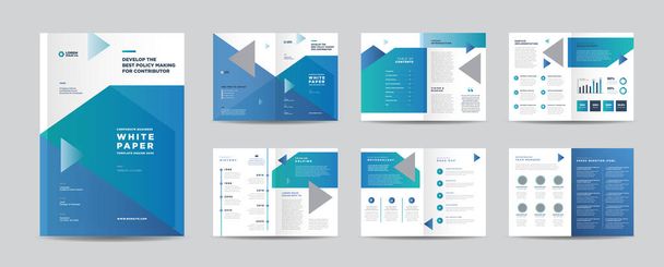 Biała księga biznesowa i projekt dokumentów wewnętrznych firmy lub projekt broszury - Wektor, obraz