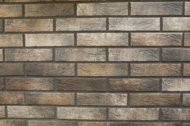 Texture of grey brick wall as background - Φωτογραφία, εικόνα