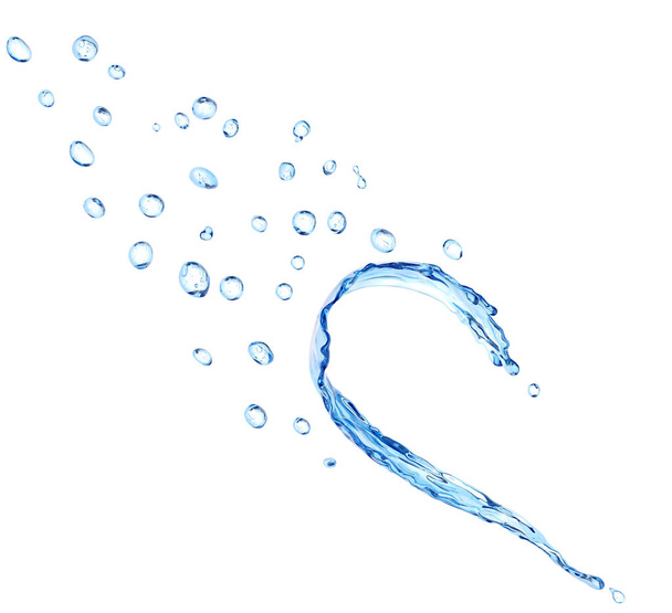 Salpicadura de fondo abstracto de agua, renderizado 3d aislado  - Foto, imagen