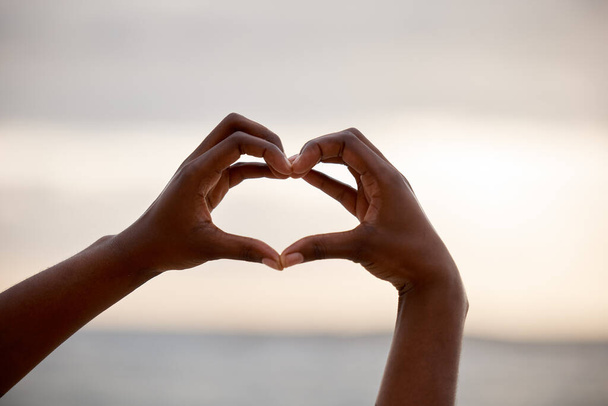 heart shape hands, emotion, love, self love, caring, couple. - Photo, Image