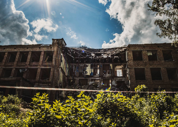 Destroyed children's boarding school, Ukraine, Vasilkov - Fotoğraf, Görsel