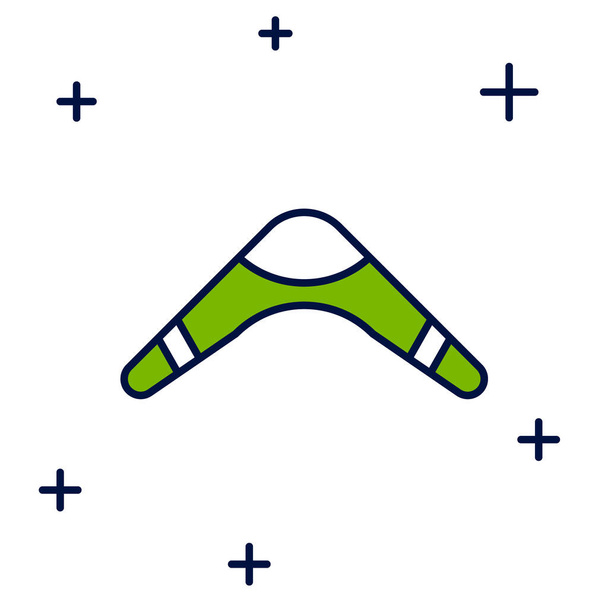 Kitöltött vázlat Boomerang ikon elszigetelt fehér háttér. Vektor. - Vektor, kép