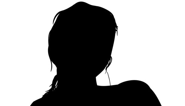 Silhouette of a woman. - Vector, Image
