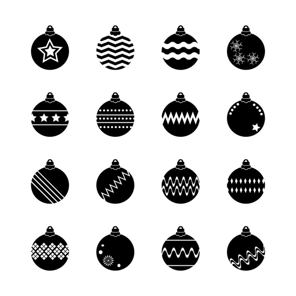 Різдвяний м'яч, Різдвяний набір іконок
 - Вектор, зображення