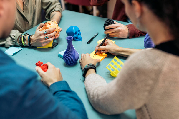 Stock photo of business people during meeting in 3d printing business. - Fotoğraf, Görsel