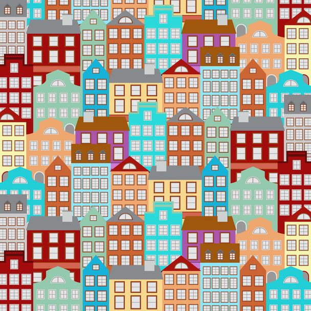 Town houses - Vector, Image