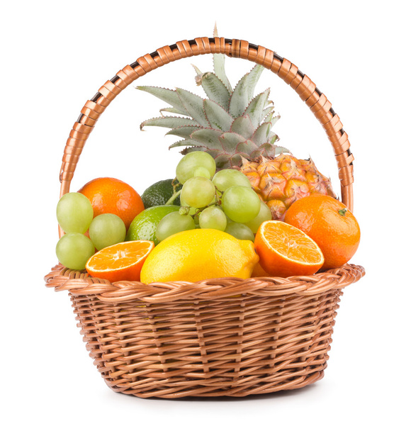 Frutos frescos maduros em uma cesta
 - Foto, Imagem