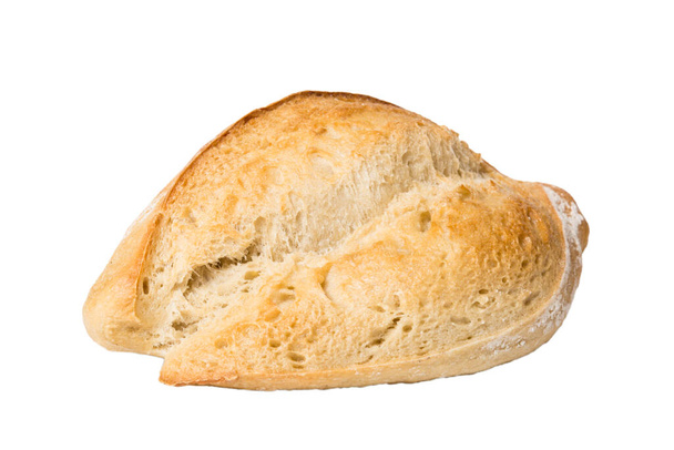 Вирізаний хліб зверху. Свіжий хліб ізольований на білому тлі. Свіжий органічний хліб
. - Фото, зображення