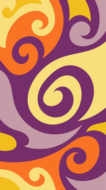 vertical abstract background or wallpaper with ornamental swirls and curves. flowing curves abstract background. - Вектор, зображення