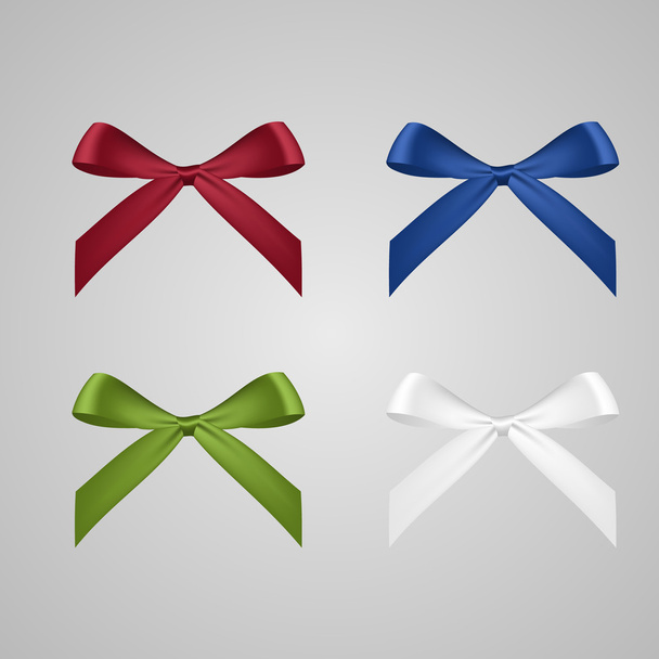 Vector set of ribbon bows - Vektor, obrázek