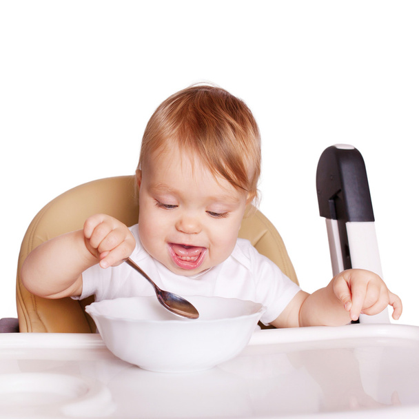 Baby eating. Healthy food concept.  - Photo, Image