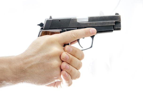 Gun on white background - Photo, Image