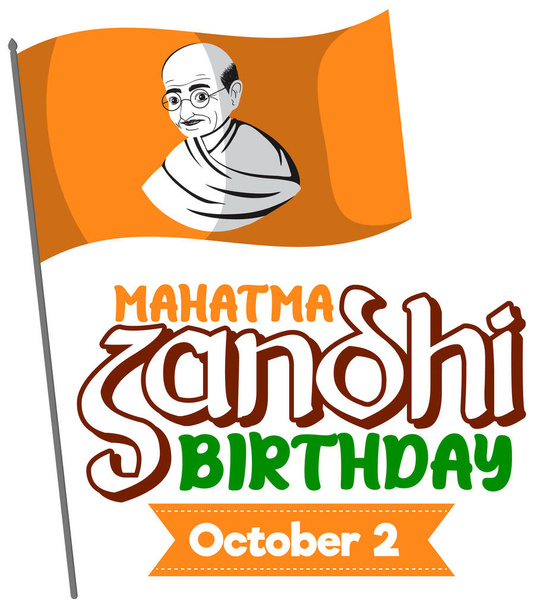 Mahatma Gandhi Birthday Banner Design illustration - Vektor, Bild