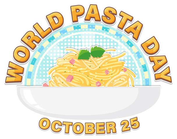 World Pasta Day Banner Design illustration - Vector, afbeelding