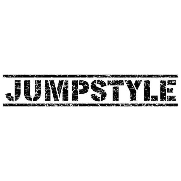 The word "Jumpstyle" printed with a black ink stamp - Wektor, obraz