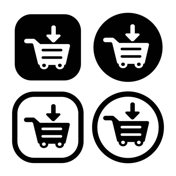 simbolo del carrello. carrello shopping cart icona vettoriale con simbolo freccia destra. acquisto icona. - Vettoriali, immagini