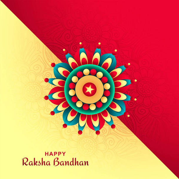 Rakhi for indian festival raksha bandhan card background - ベクター画像