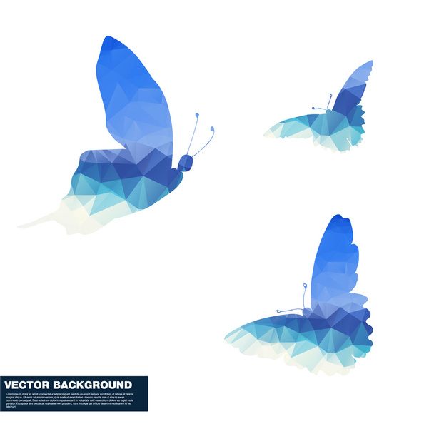 Polygon butterflies - Διάνυσμα, εικόνα