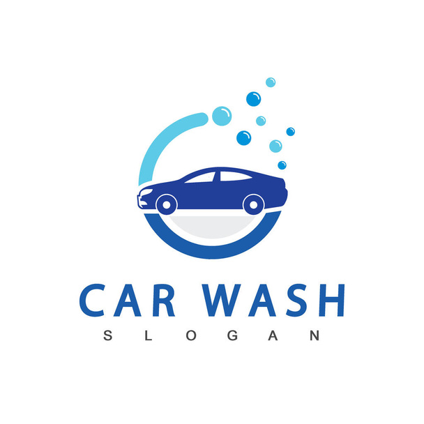 洗車のロゴのデザイン テンプレート - ベクター画像