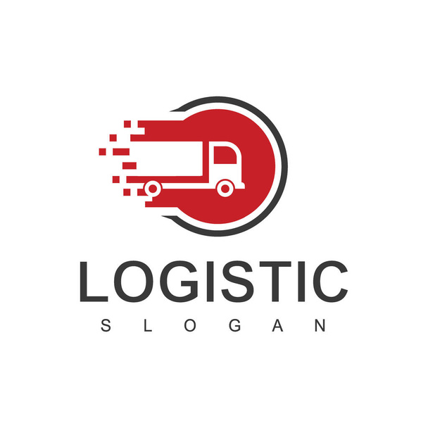 Logistic Logo Template, Expedition And Transportation Business Icon - Wektor, obraz