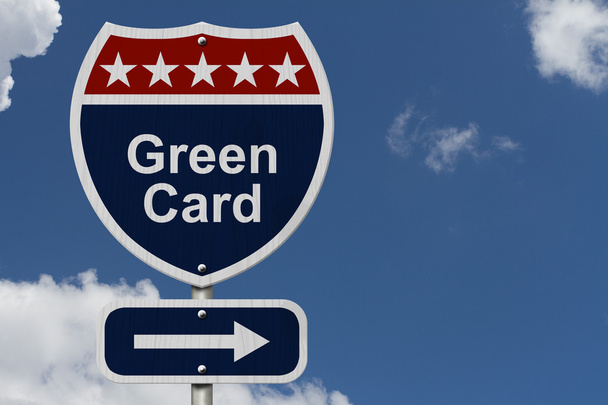 Zöld kártya ily módon - Fotó, kép