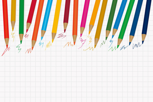 SDG кольоровий фон ілюстрації олівця
 - Вектор, зображення