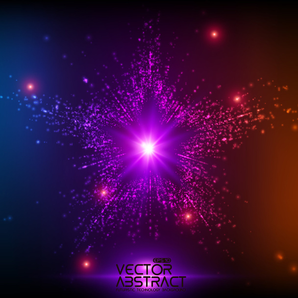Christmas star. - Vector, Imagen