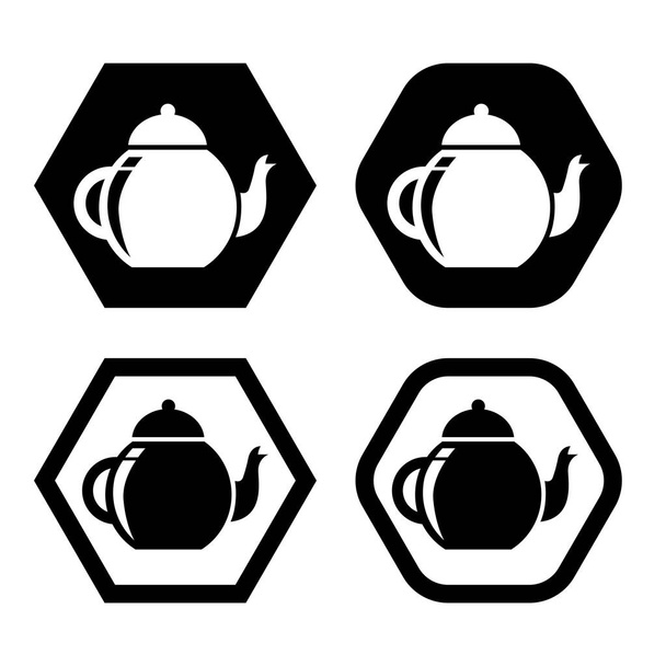 Teapot icon vector illustration symbol Isolated template. tea kettle icon vector illustration logo template Isolated for any purpose. - Διάνυσμα, εικόνα