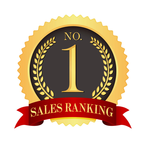 No.1 medaille pictogram illustratie | verkoop ranking - Vector, afbeelding
