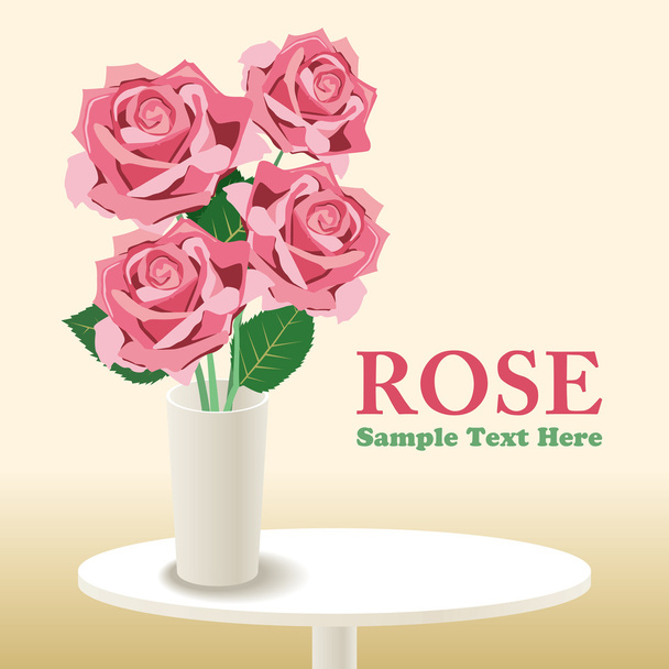 Pink rose - Vettoriali, immagini